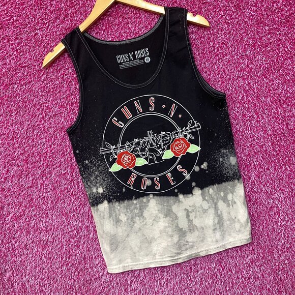 Guns N’ Roses Appetite for Destruction Heavy Metal Bleach Dip-Dye Tank Top XS - Picture 3 of 4